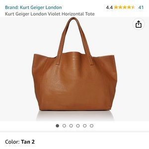Large brown leather bag: Kurt Geiger bag